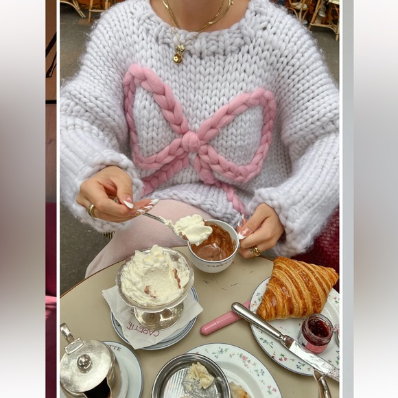 HOPE MACAULAY BELLA BOW CHUNKY KNIT SWEATER - Picture 6 of 10